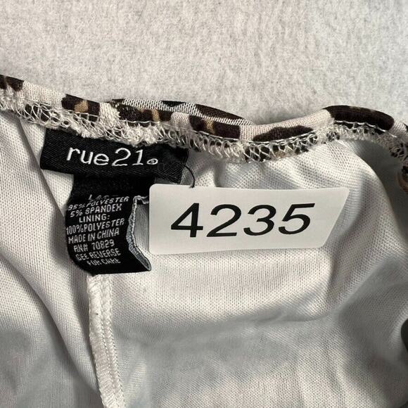 Rue 21 Cami Dress Women's Large Brown Butterfly Cheetah Print Fairy Core Grunge - Picture 9 of 9